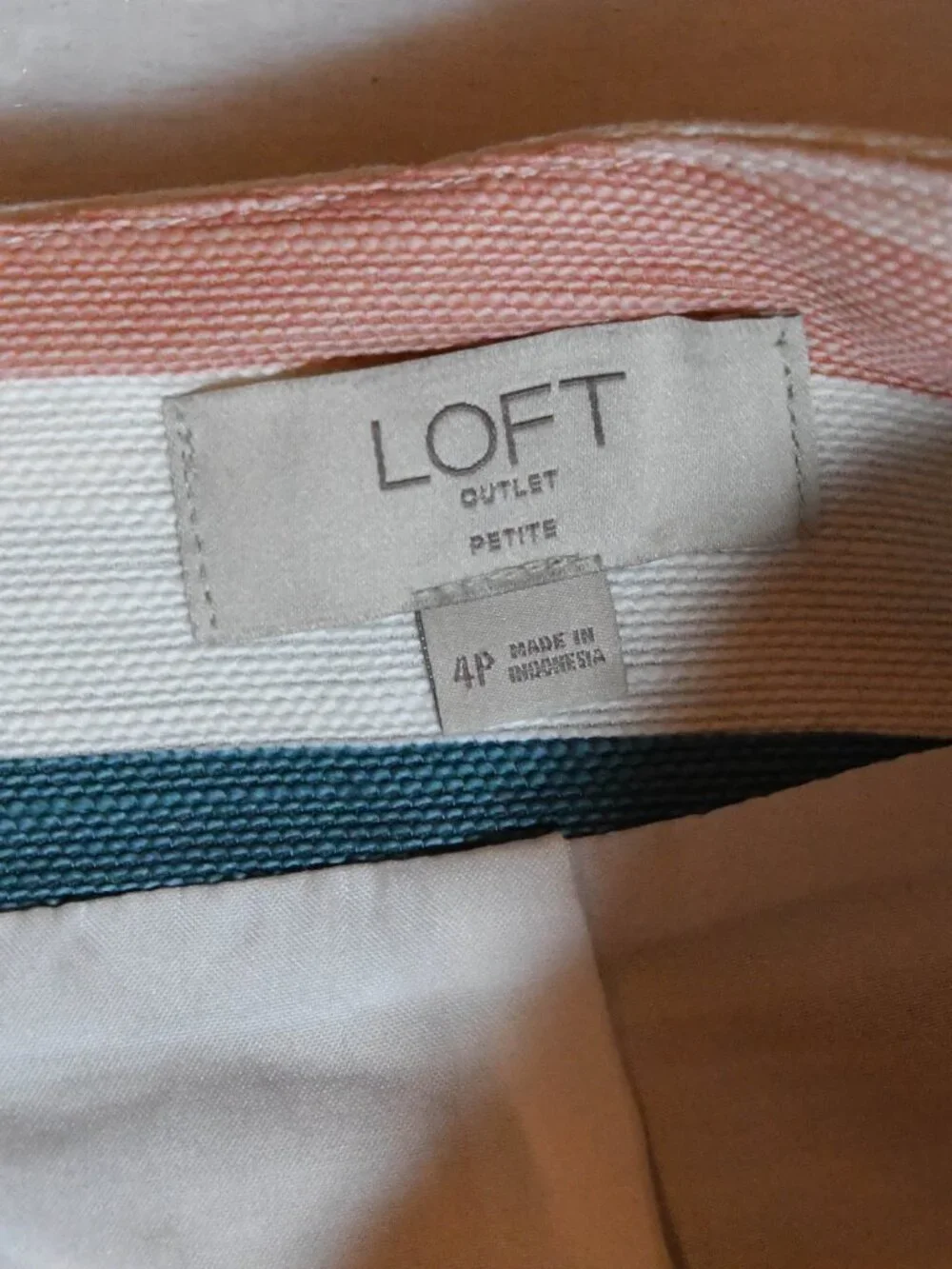 Loft Outlet Mini Skirt Woman 4 Petite Striped Cotton Blend A-Line 499539